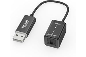 Cubilux USB A auf TOSLINK Optischer Audioadapter, unidirektionaler USB Typ A auf SPDIF Digitalkonverter, S/PDIF-Transmitter NUR für Computer, Laptops und PCs, Nicht für Fernseher oder andere Geräte