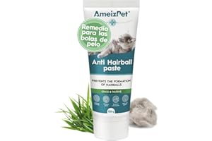 AmeizPet Malta para Gatos Bolas De Pelo, Pasta con Malta - Taurina para Mascotas - Antibolas de Pelo para Gatos de Interior con Taurina y Hierba, 100g (3.52 Oz)