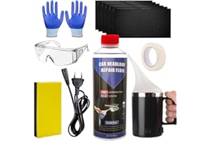 Ctopkatuo Auto Scheinwerfer Bedampfen Polierset Set, Verdampfer Reiniger Scheinwerfer Aufbereitung Set, Auto Scheinwerfer Reparatur Politur Set Mit Handschuhe Und Schutzbrille