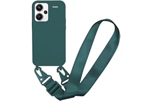 MBSLFY Silikon Handykette für Xiaomi Redmi Note 13 Pro Plus 5G Hülle mit Band,Verstellbarer Halskette Handyhülle,Necklace Hülle mit Band,Handyhülle für zum Umhängen,Case mit Schnur, Dunkel grün