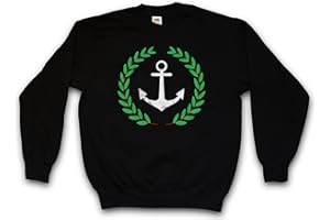 Urban Backwoods Anchor and Wreath Sweatshirt Pullover Sweater