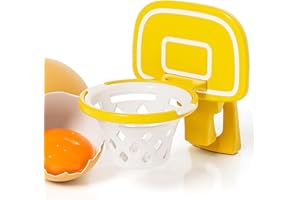 YJWZ Separador de Huevos de Baloncesto - Utensilio de Cocina Divertido para Separar Clara y Yema, Diseño Ergonómico con Material 100% Seguro, Separador de Claras de Huevo Premium。 (Naranja)