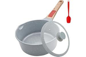 AIKENBBKK Casserole en Céramique 20 cm avec Couvercle, 2.5L Revêtement Anti-adhésif en Céramique Casserole avec Poignée Amovible, Convient pour Tous les Types de Feux, Sans PTFE et PFOA- Bleu