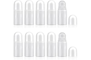 chenyu 10 Piezas roll on Rellenable 50ml Reutilizables Envase roll on Rellenable Adecuado Para Perfumes Aceites Esenciales Contenedor de Desodorante de Bricolaje