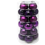 com-four® 24x Palle di Natale, Palle di Natale in Vero Vetro per Natale, Decorazioni per L'Albero di Natale, Ø 6 cm