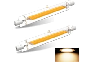 ZJZG Bombilla R7S LED 78mm Regulable, 10W R7S LED COB Bombilla Equivalente 100W lámpara halógena, Blanco Cálido 3000k, 1000LM, iluminación de haz de 360°, paquete 2