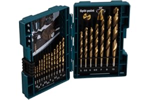 Makita D-67527 - Set di punte in metallo Hss-Tin da 19 pezzi