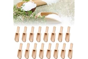 SCHYIDA Lot de 20 Mini Cuillère en Bois Cuillères à Bonbons en Bois Mini Cuillère à Épices Petite Cuillère à Sel en Bois Cuillères à Thé Cuillères à Poudre Mini Pelle en Bois pour Bain et Cuisine