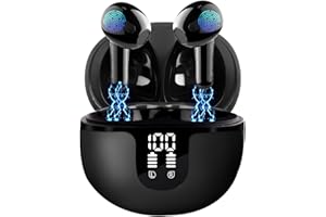 ZHUTA Bluetooth 5.1 Kopfhörer Kabellos ,Hi-Fi Stereo Headphones Bluetooth, IPX7 Wasserdicht Wireless ,LED Anzeige Wireless ,Touch Control Earbuds für iOS, Andriod