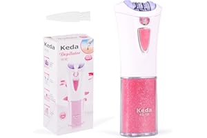 RIKMODY Facial Epilator for Women, Cordless Facial Hair Removal with LED Light, Electric Trimmer Tweezer for Women Face Arm Underarm Chin Bikini, Painless Smooth Glide Mini Epilator Shaver for Home Travel