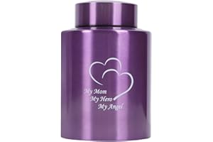 YOUDEAR MEMORIALS Medium Keepsake Urns for Human Ashes - Purple, My Mom