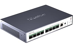 XikeStor L3 10G 8-Port SFP+ Managed Switch, Supports 1/2.5/10G Modules, 160Gbps Bandwidth, Link Aggregation, VLAN/DHCP/QoS, Intelligent Fan Cooling