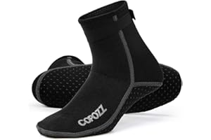 ‎COPOZZ COPOZZ 3mm Tauchsocken Neoprensocken für Erwachsene Damen Herren, Dicke Tauchsocken Wassersport Schwimmen Socken für Schwimmen, Schnorcheln, Segeln, Surfen Wassersport