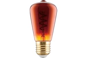 EGLO Lampa E27 z możliwością ściemniania, spiralna żarówka LED, vintage dekoracyjna żarówka miedziana w stylu retro, 4 W, 30 lumenów, ciepła biel, 200