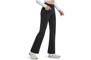 Comallan Thermo Flare Leggings Invierno Repelente al Agua Cintura Alta Calentador Felpa Leggings