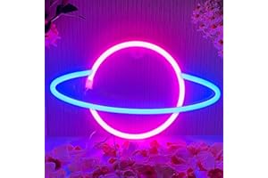 YUEYYNS Planète Signs,LED Planète USB ou Alimenté par Batterie Neon Lights Chambre à coucher Festive Kids Playground Party Bar Christmas Planet Neon Decorations