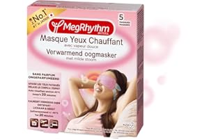 MEGRHYTHM - Máscara de ojos con calefacción sin perfume, caja de 5 máscaras