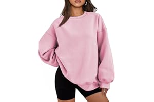 Famulily Oversized Sweatshirt Women Loose Fit Vintage Crew Neck Sweatshirts Long Sleeve Tops S-XL