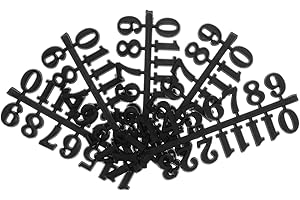 Alipis Set 5 Numeri Orologio Arabi in Plastica Nero Accessori Sostitutivi Per Orologio Da Parete E Da Tavolo Kit Numeri Decorativi Per Riparazione Diy Orologi