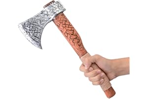 PARTYGEARS Foam Viking Axe, Medieval Fake Axe Weapon Costume for Halloween Cosplay, Larp, Battle Game Classical and Collections