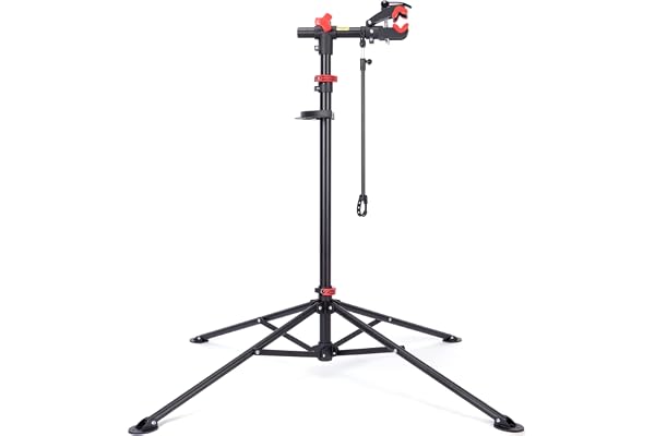 CXWXC Pied d'atelier Vélo,Support de Montage de Vélo Réglable en Hauteur - Support de Réparation Rotatif à 360° avec Grand Plateau à Outils - Robuste pour VTT, Vélos jusqu'à 30 kg
