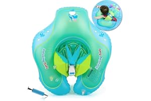 HONGCI Flotador de Natación para Bebés con Asiento Anillo,Bebé Recién Nacido Aprende a Nadar Entrenador Inflable Flotador Ajustable para Piscinas para Bebés,Anillo de Natación para Bebés