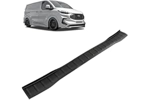 Chromemaster | Protection de Pare-Chocs Arrière Compatible avec Ford Transit Custom 2023+ | Plastique ABS, Mat, Noir ; Protection de Seuil de Coffre pour Protéger Votre Voiture des Rayures