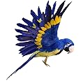 Sharplace VARIOUS Decoration Wire Christmas Model Artificial Birds Feathered, Parrot Blue, as described