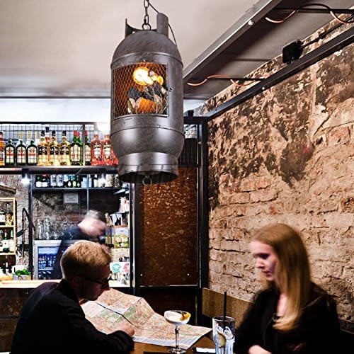 LED/ Vintage industrial wind wrought-iron chandelier industrial chandelier entertainment as old propane tank creative personality Hotel hallway