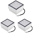 ledscom.de 3 Pieces LED Paving Stone Ground recessed Light CUS for Outdoors, IP67, Angular, 10 x 10cm, Warm White
