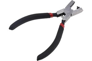 BIYM Outil Bracelet de Montre 2mm Trou Puncher Main en Cuir Perforatrice Pince avec Jaune Vinyle Grip en Acier à Haute Teneur