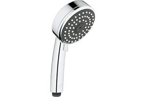 GROHE Vitalio Comfort 100 - prysznic ręczny 10 cm z 3 opcjami natrysku (deszcz O², deszcz, masaż), oszczędność wody, system antykamieniowy, uniwersalny system montażowy, min. ciśnienie 1.0 bar