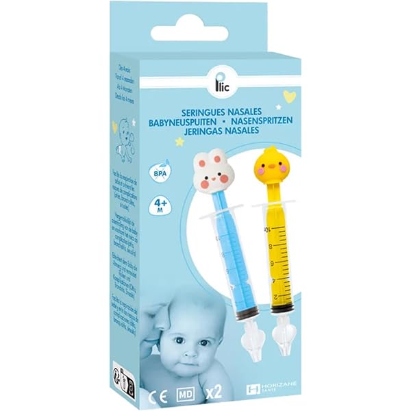 Kit De 8 Seringues Nasales BORNOVA - 10ml Pour Bébés Et Adultes - 4 Roses + 4 Violettes