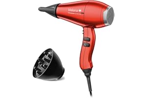 Valera Swiss Silent Jet 8500, profesjonalna suszarka do włosów z generatorem jonów, szybkie i ciche suszenie, 2000 W, Czerwona