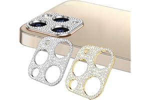KONEE 【2 Stück Diamant Kamera Linse Schutzfolie Kompatibel mit iPhone 12 Pro, Anti-Kratzer Bling Objektivschutz Dekorationen Aufkleber Linse Protector Cover für iPhone 12 Pro (Gold + Silber)