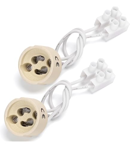 5 pz GU10 Portalampada Basi per lampade in ceramica Connettore per lampadine a LED Lampadine alogene Downlight con presa per scatola terminale  39