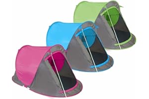 Raxter Pop-Up Tent Lightweight 2 Person Beach Camping Tents with Carry Bag Waterproof & UV Protection Easy Pitch Festival Backpacking Tent for Outdoor, Fishing, Traveling & Hunting (Green)