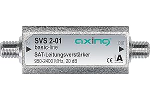 Axing SVS 2-01 - Amplificador de señal (20dB, 950-2400MHz), plateado