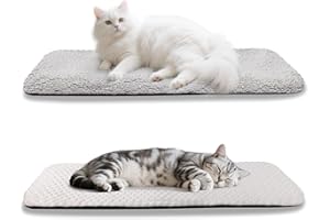 Pet Prime Katzen Fensterbank Liegekissen, Fensterliege Fensterbank, Wärmehaltendes Fensterbrett Katzenbett, rutschfest mit 2 Bezügen, 90 x 28 cm, Machinenwaschbar, grau, Warm & kühl