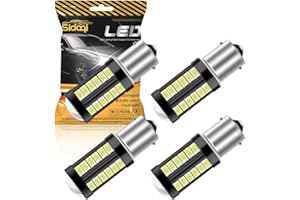 Sidaqi 1156 BA15S P21W Ampoules LED 5630 33SMD Blanc 900LM Remplacer pour Feu de Recul Frein Position Stationnement Arrière Antibrouillard RV 12-30V 3.6W (paquet de 4)