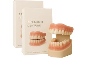 LONGTO Glidewellpd - Prótesis dentales premium, Prótesis dentales premium Smileasego, Kit de reparación de prótesis dentales Glidewellpd, Adhesivos para rebase (superior e inferior) (2pcs)