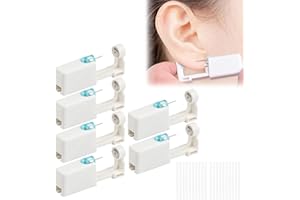 CUTIOLLY Pistolas Desechables para Perforar Orejas,Pistolas Perforación Sin Dolor,Práctica Pistola Perforadora Orejas Sin Dolor con Aretes,Portátil Herramientas Pistola Perforación para Mujeres,Hombres (6pcs)