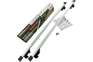 Shield Autocare Universal Aluminium Roof Bars – Extendable 140cm (55") Lockable Car Cross Bars with Anti-Theft Keys | Fits Vehicles with Raised Roof Rails | 68kg Load Capacity