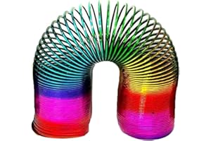 SDMAX Rainbow Magic Spring, Slinky Spring Coil for Kids, Expandable Fidget Toy, Funny Stretching and Bouncing Toy (1X15CM)