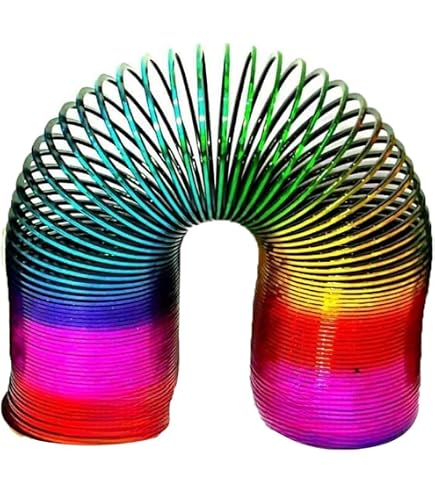 10 Mini Ressorts Magiques Smiley Arc-en-Ciel 3,5cm - Jouets Sensoriels Pour Bébé Et Fêtes