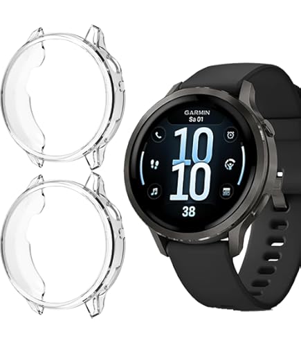 GIOPUEY Hoesje compatibel met Garmin Venu 4 45 mm, premium zachte TPU