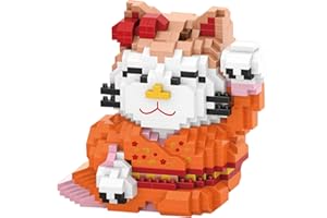 Larcele Mini mattoncini da costruzione per gatti, 1071 pezzi, KLJM-02, riutilizzabili (gatto fortunato, modello 4572)