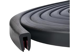 Storystore Perfil protector de bordes de goma EPDM, forma de U, para chapa, puertas de coche, escotillas, esquinas de mesa, 1,5 mm x 6 m de longitud