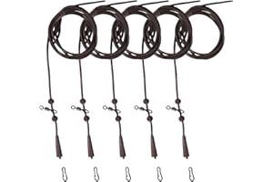 GEU 5 x Pre Rigged Rig Tube Anti Tangle Helicopter Rigs Set up Ready Tied Leaders for Carp Fishing Tackle Accessories Outdoor Weedy or Silty Bottom