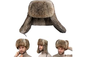 Aviatorhatt i äkta kaninpäls för män, pälsmössa med 100% kaninpäls för kvinnor Aviator öronlappar Vindtät hatt